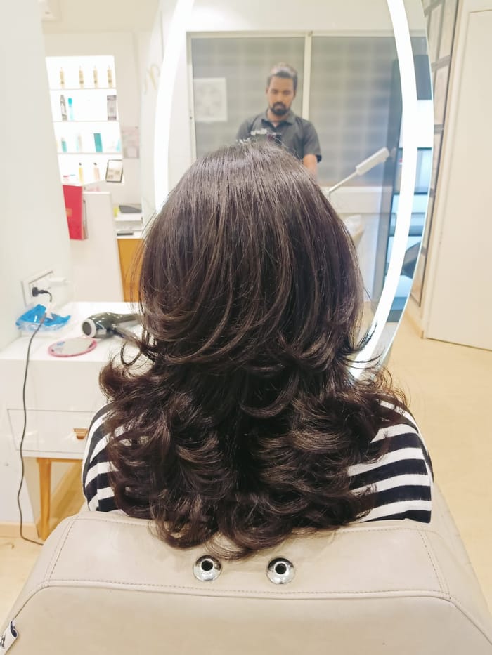 Hair styling transformation