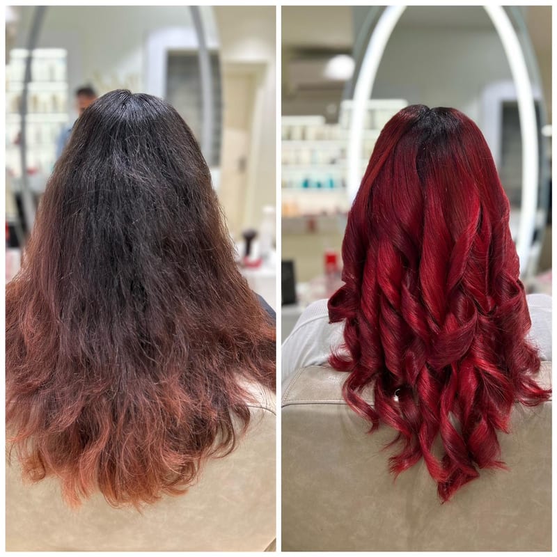Hair colour transformation at Femina Flaunt