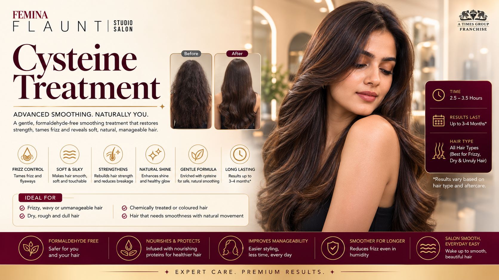 Cysteine smoothing treatment at Femina Flaunt