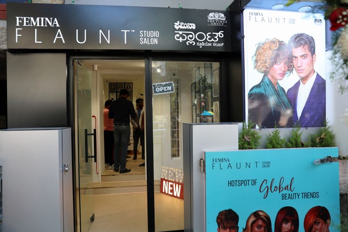 Femina Flaunt Studio Salon entrance